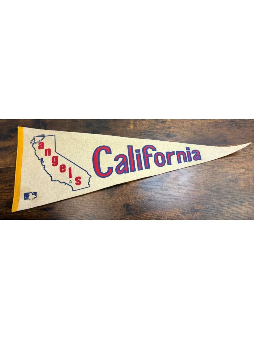 Vintage 1969 California Angels MLB Felt Pennant With California Map Design